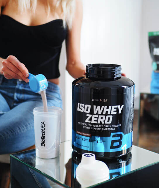 Was enthält ein Iso Whey Zero Proteinshake?